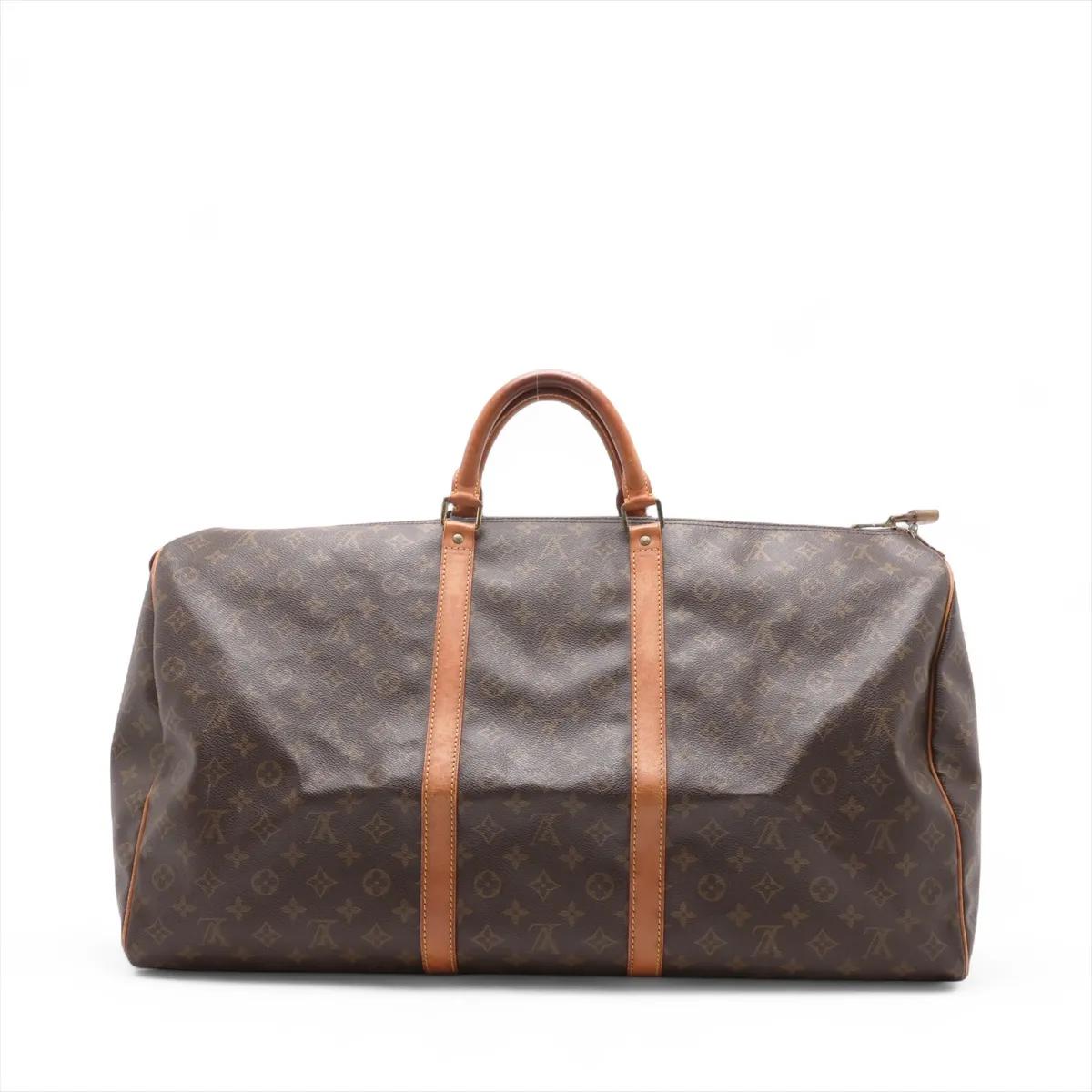 Louis Vuitton Monogram Keepall 60 (Grau) im Angebot