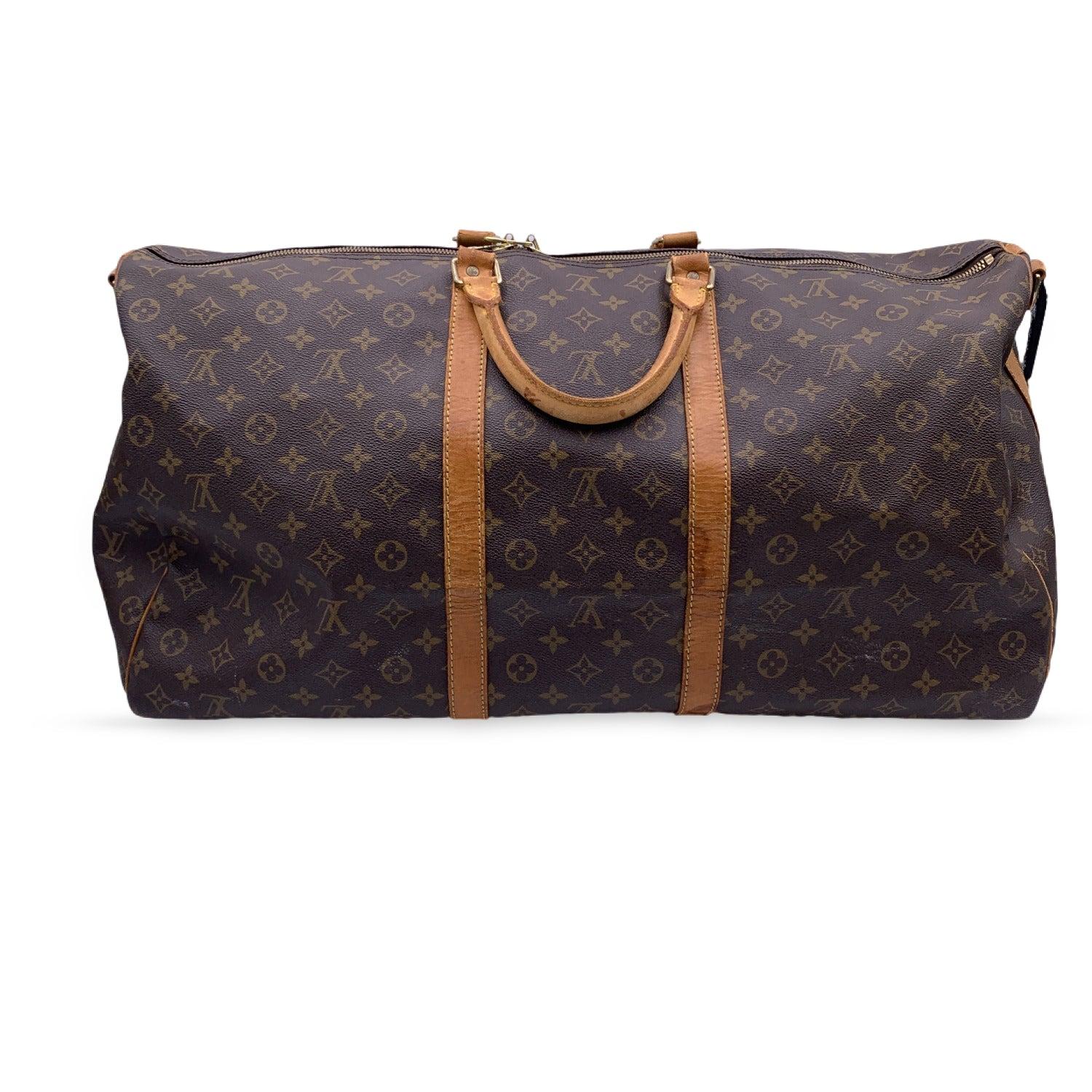 Louis Vuitton Monogram Keepall 60 Large Duffle Travel Bag M41412 In Good Condition In Rome, Rome