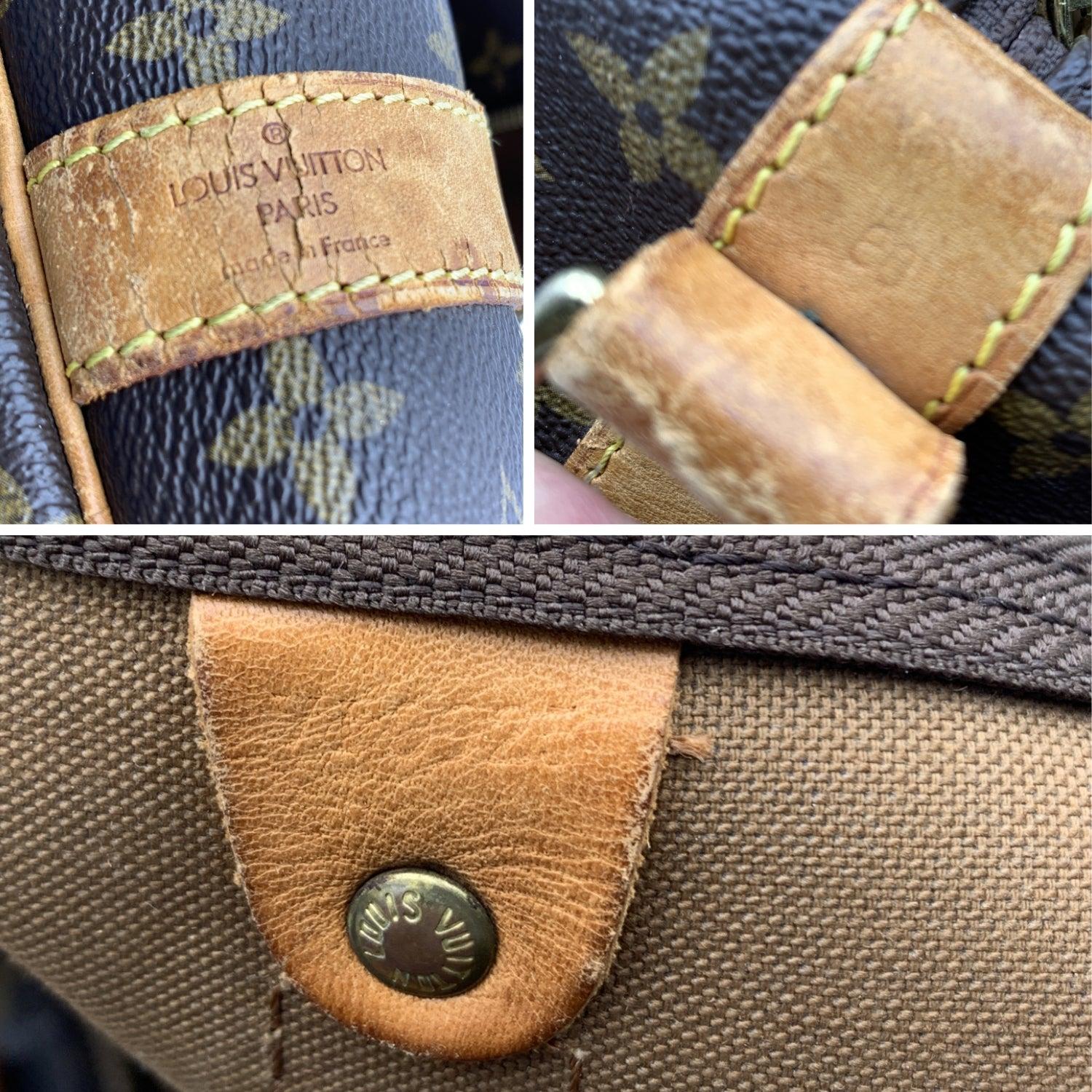 Women's or Men's Louis Vuitton Monogram Keepall 60 Large Duffle Travel Bag M41412