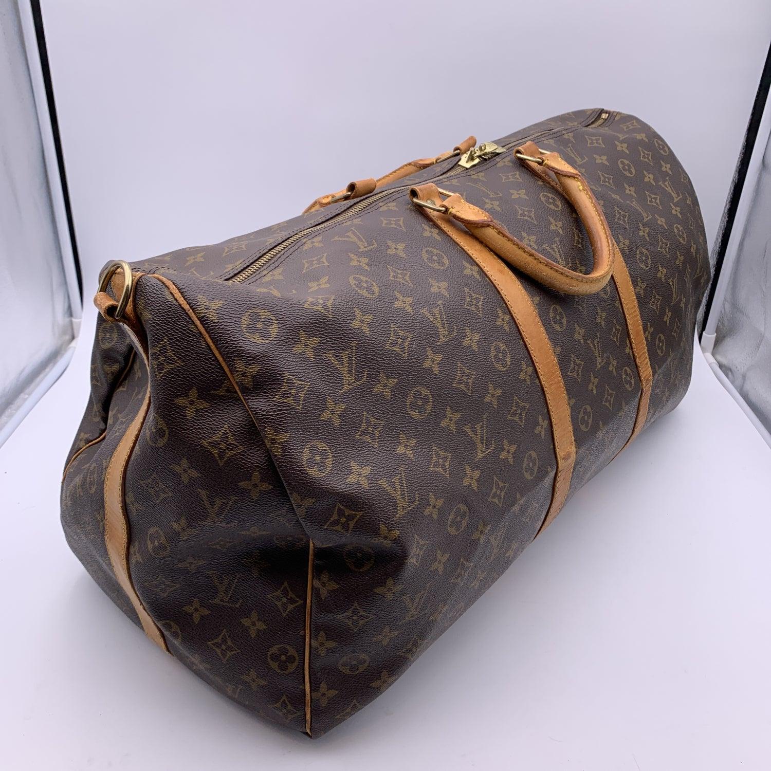 Louis Vuitton Monogram Keepall 60 Large Duffle Travel Bag M41412 4