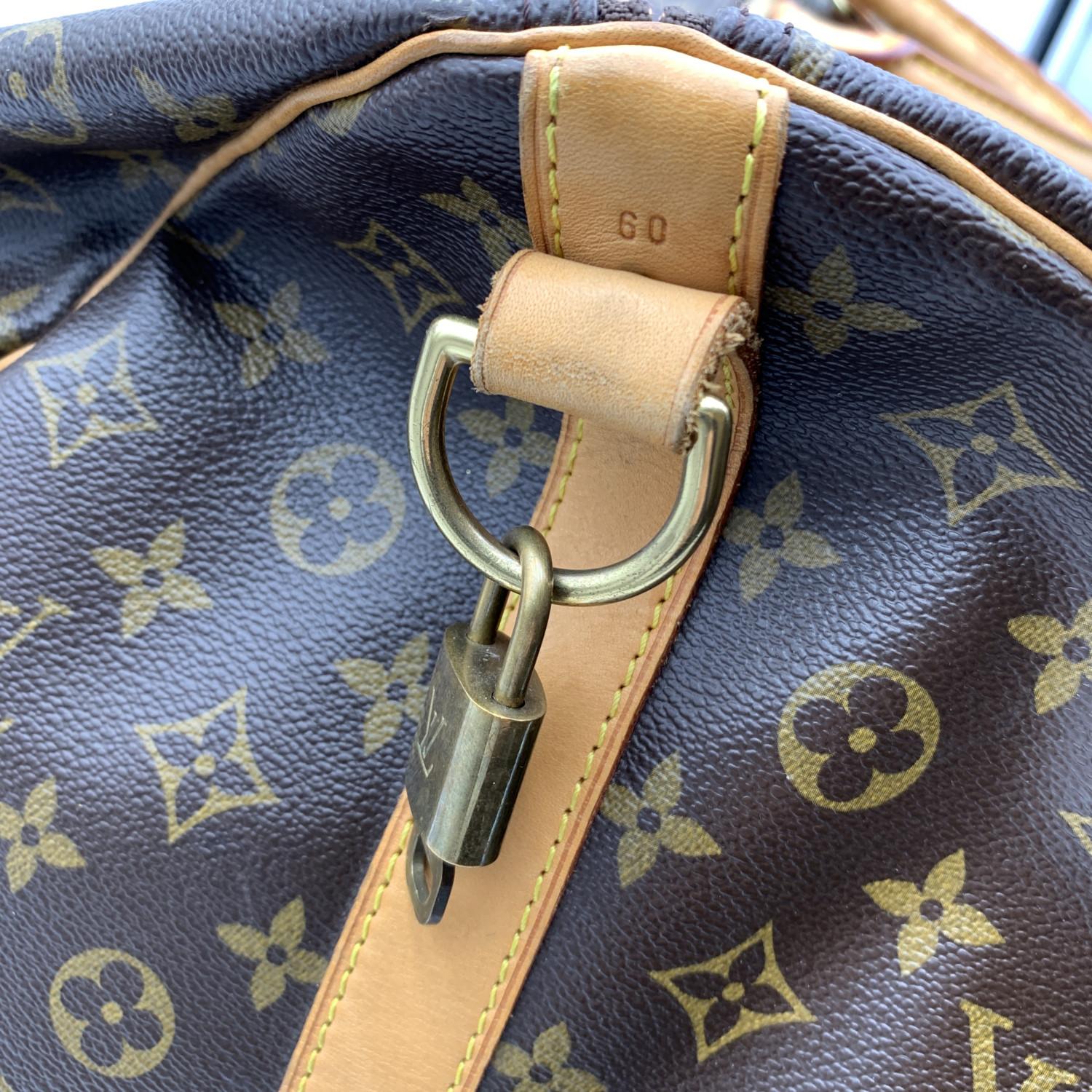 Louis Vuitton Monogram Keepall 60 Travel Large Duffle Bag M41412 In Good Condition For Sale In Rome, Rome