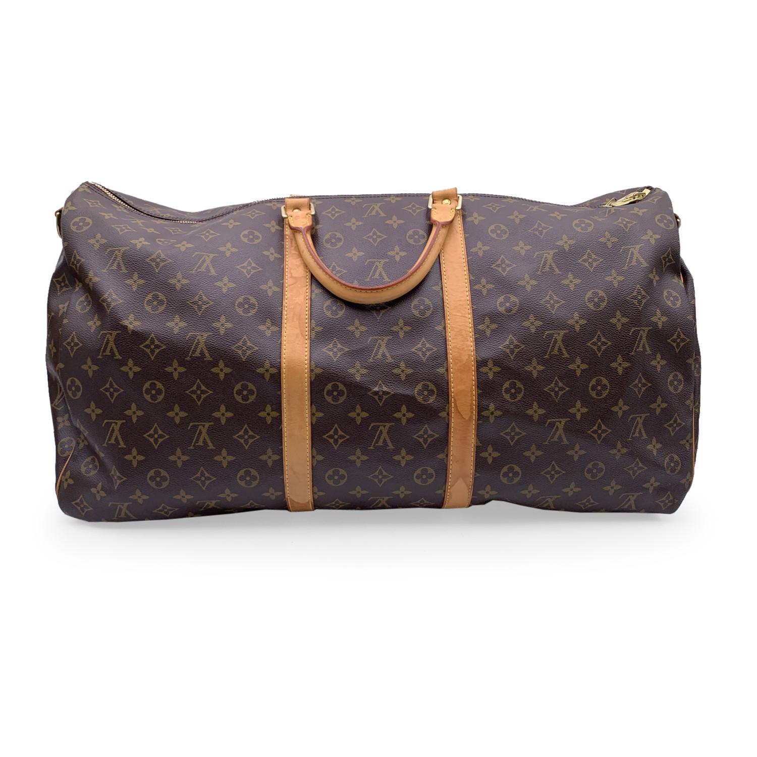 Louis Vuitton Monogram Keepall 60 Travel Large Duffle Bag M41412 For Sale 4