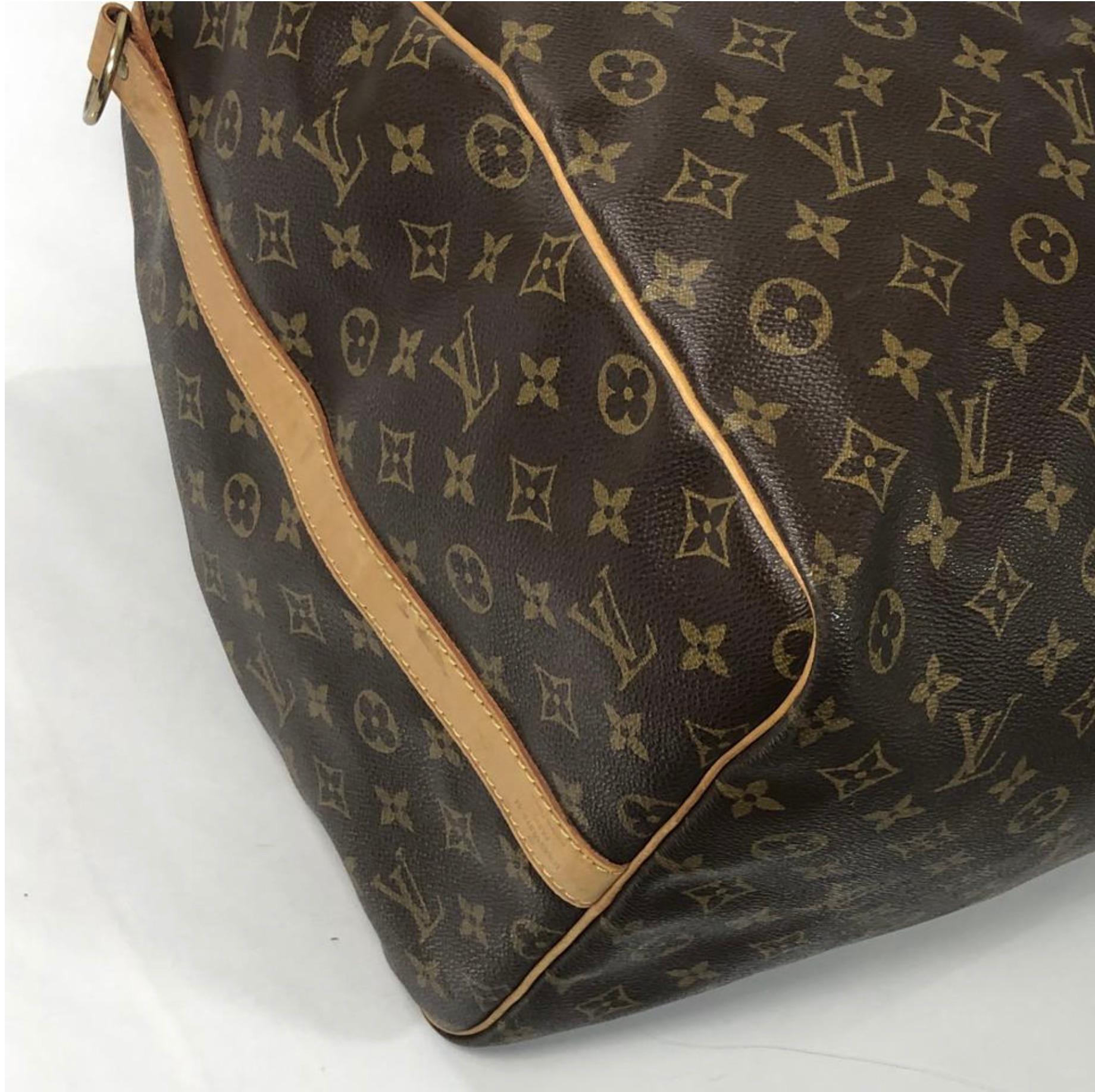 Louis Vuitton Monogram Keepall Bandoliere 60 Top Handle Travel Bag For Sale 5