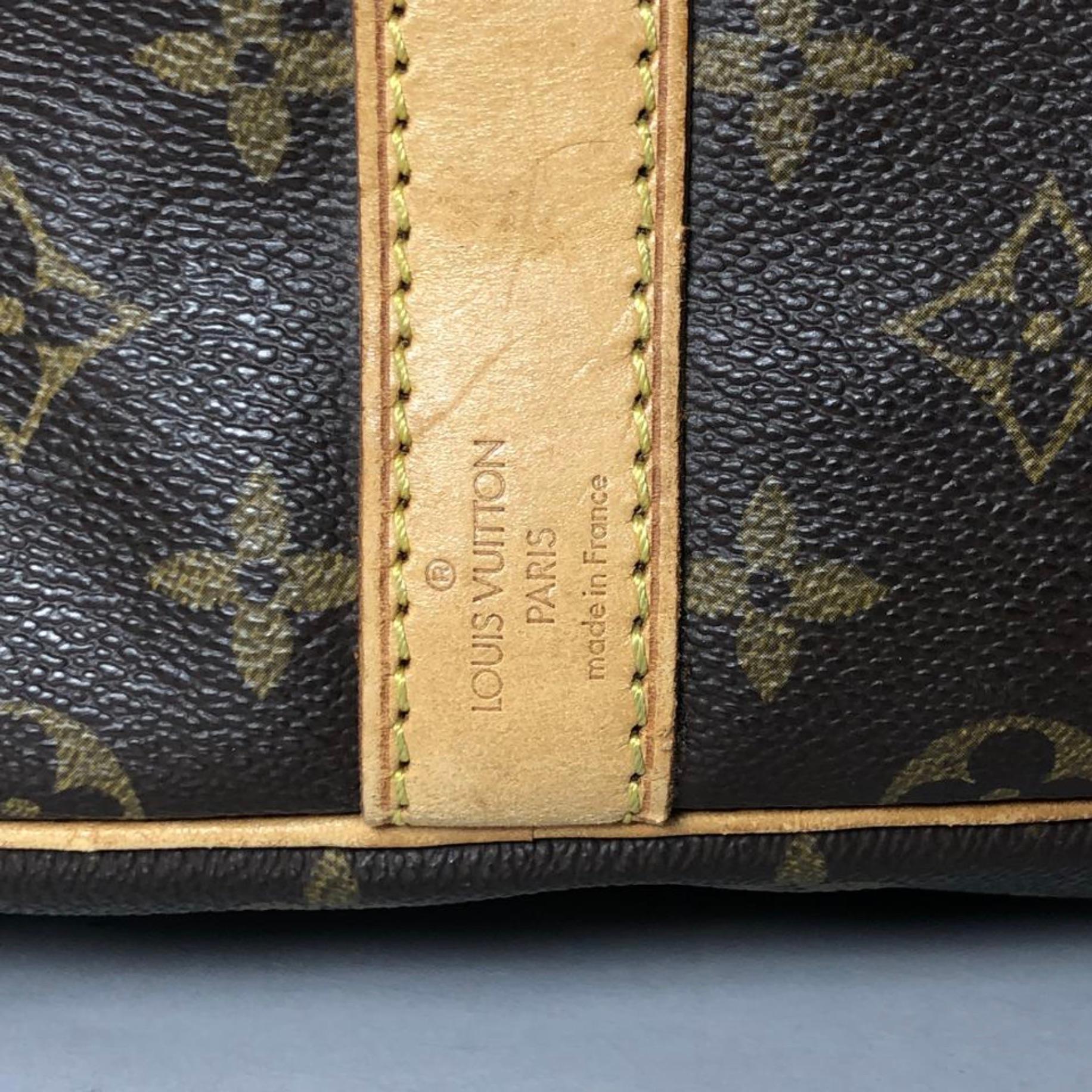 Louis Vuitton Monogram Keepall Bandoliere 60 Top Handle Travel Bag For Sale 1