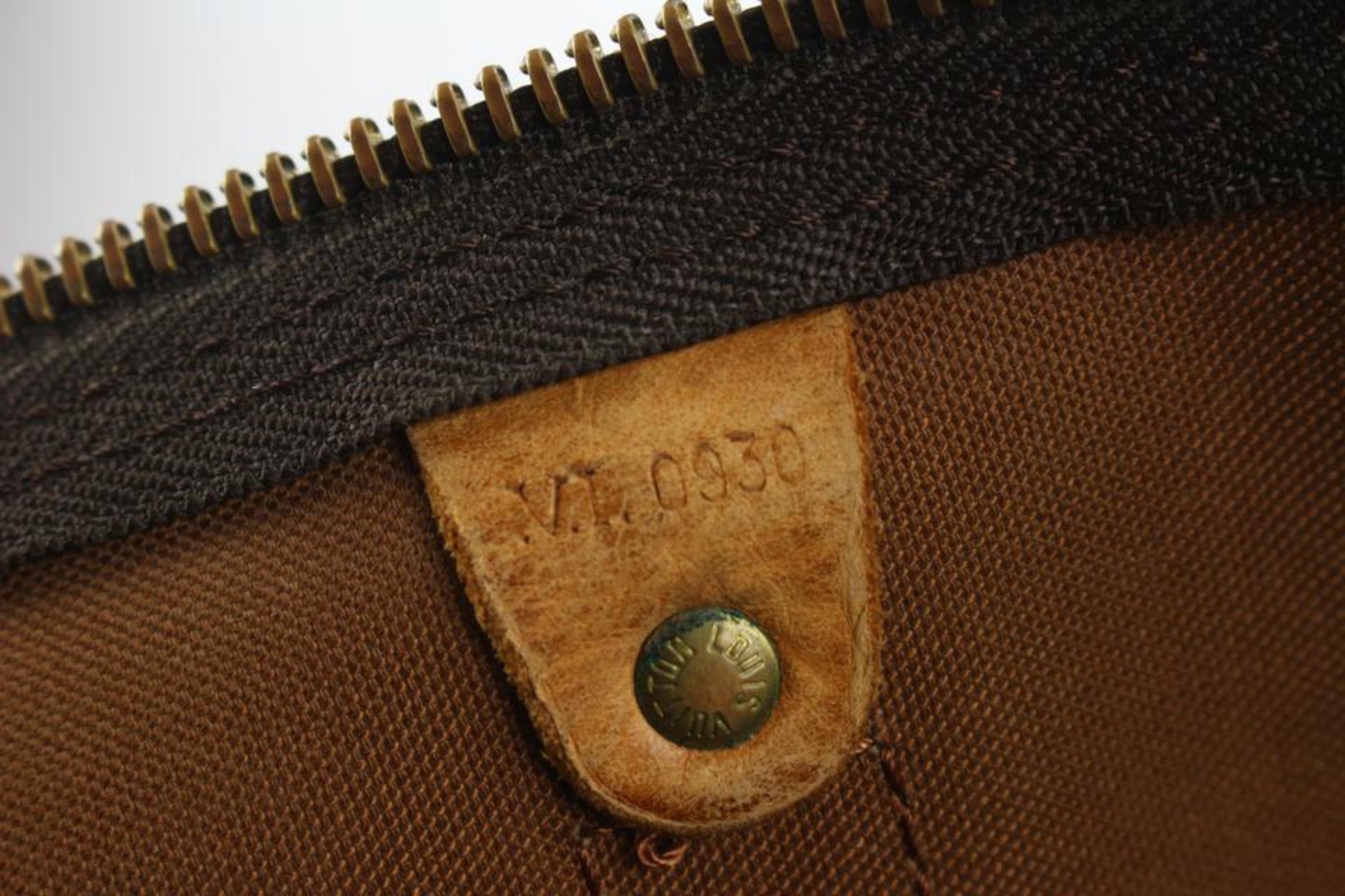Louis Vuitton Monogram Keepall Bandouliere 45 Duffle Bag mit Riemen 1122lv11 (Braun) im Angebot
