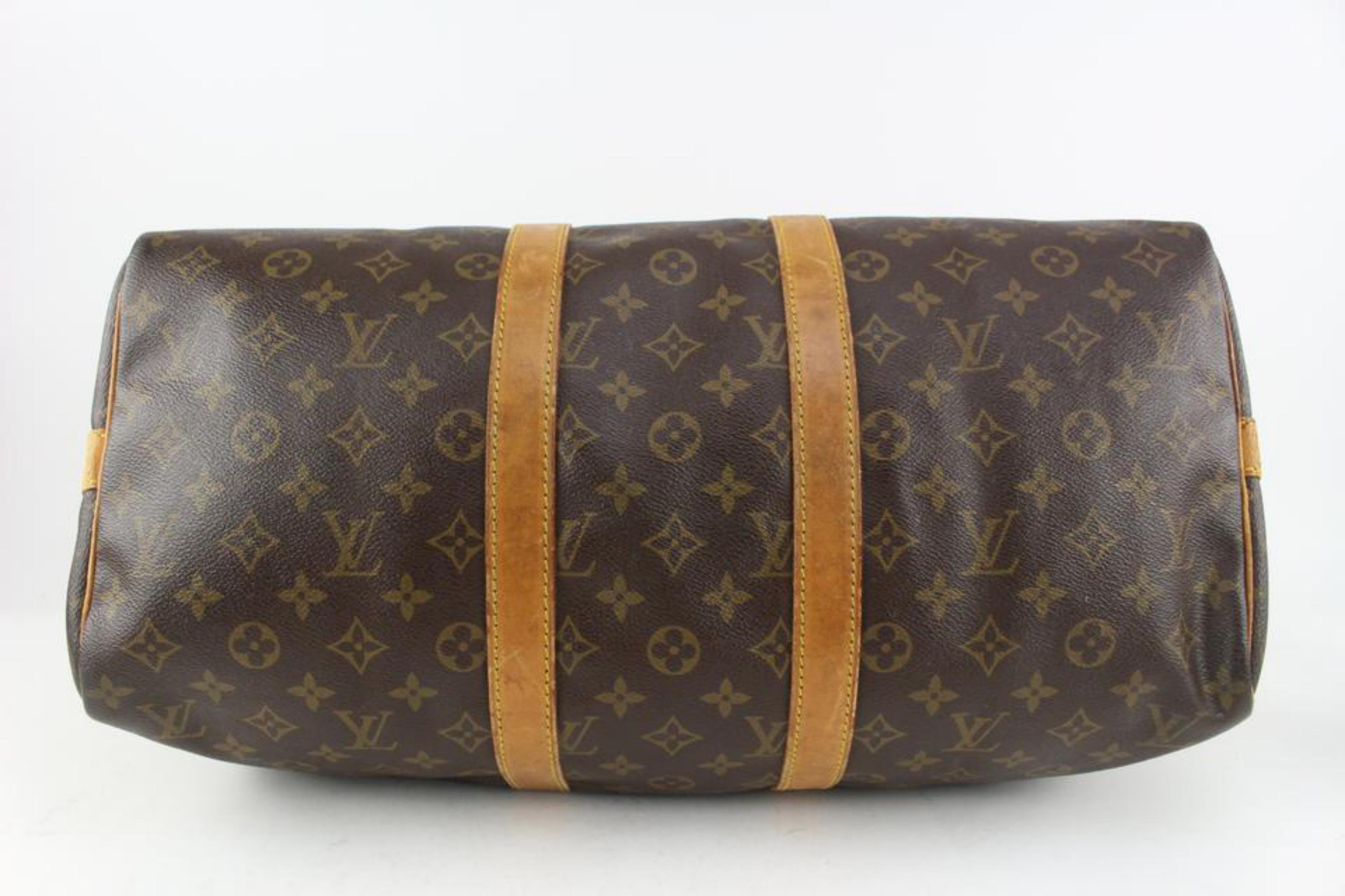 Louis Vuitton Monogram Keepall Bandouliere 45 Duffle Bag mit Riemen 1122lv11 im Angebot 4