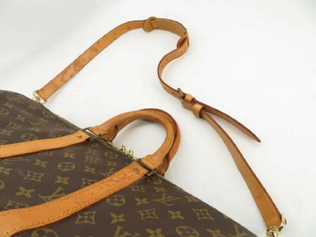 Louis Vuitton Monogram Keepall Bandouliere 45 Duffle Bag mit Riemen 862111 Damen im Angebot