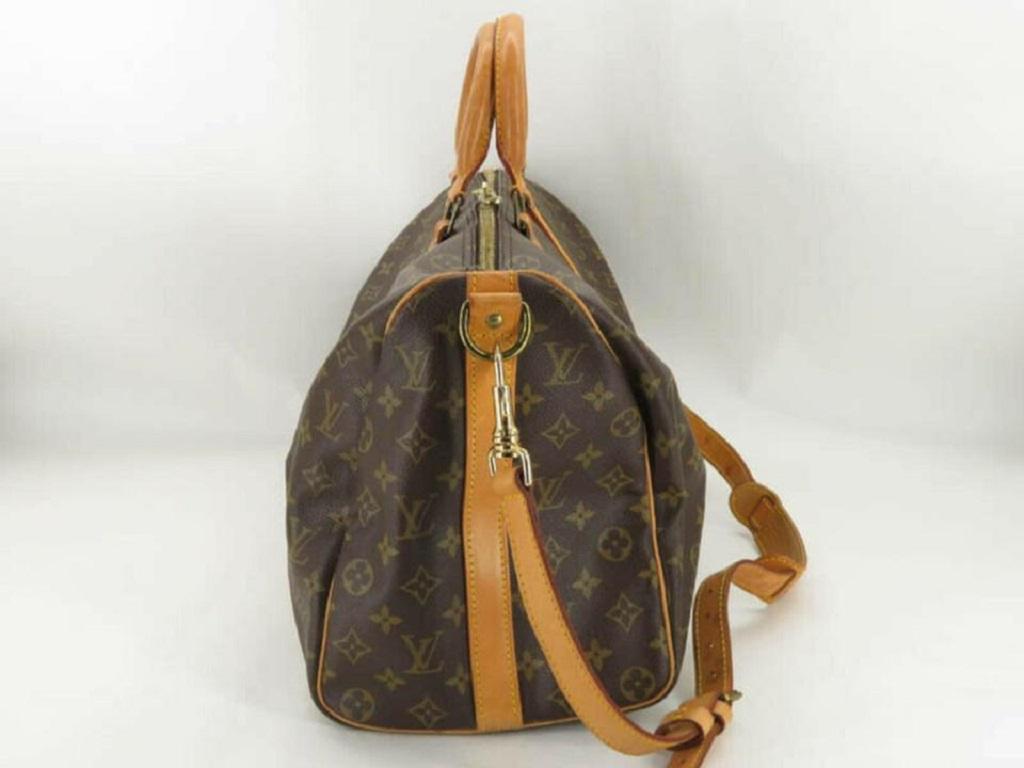 Louis Vuitton Monogram Keepall Bandouliere 45 Duffle Bag mit Riemen 862111 im Angebot 3