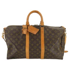 Vintage Louis Vuitton Monogram Keepall Bandouliere 45 Duffle Bag with Strap 862111