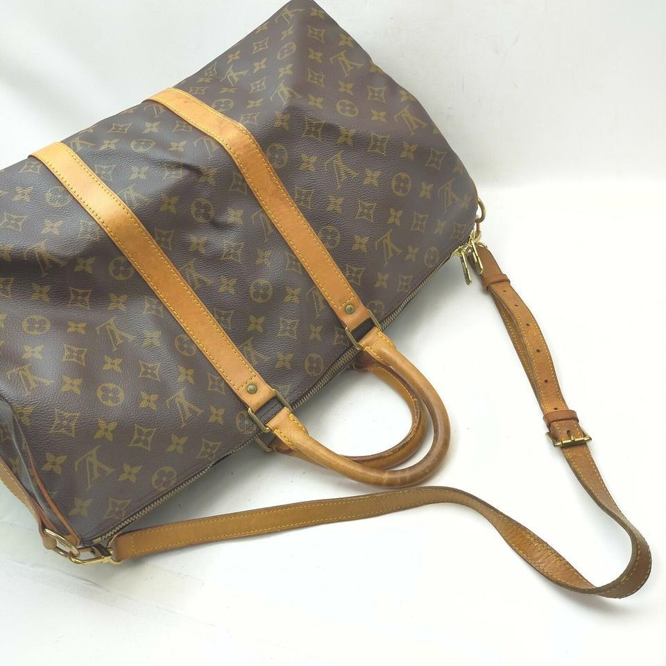 Louis Vuitton Monogram Keepall Bandouliere 45 Duffle Bag with Strap 862244 For Sale 2