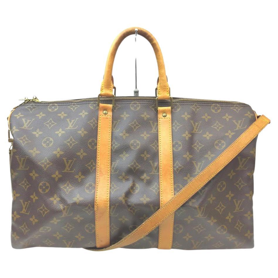 Louis Vuitton Monogram Keepall Bandouliere 45 Duffle Bag with