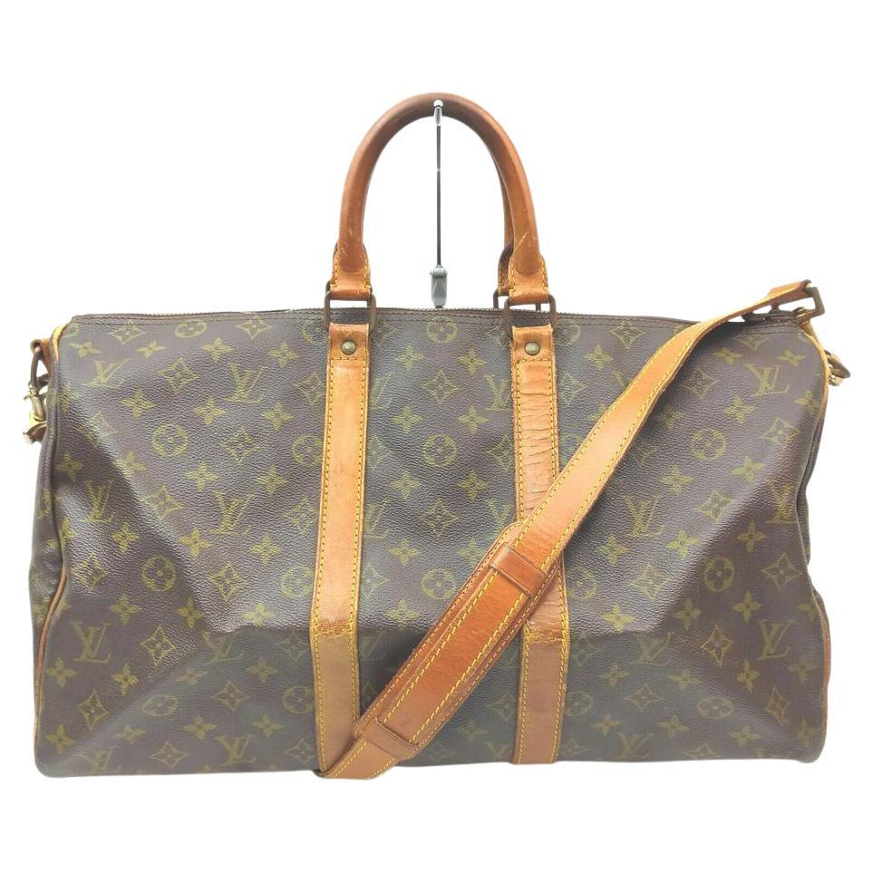 Louis Vuitton Monogram Keepall Bandouliere 45 Duffle Bag with Strap 862588 