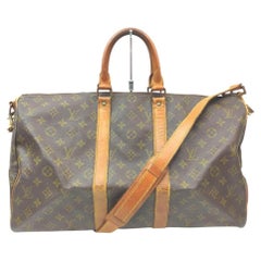 Louis Vuitton Monogram Keepall Bandouliere 45 Duffle Bag with Strap 862588 