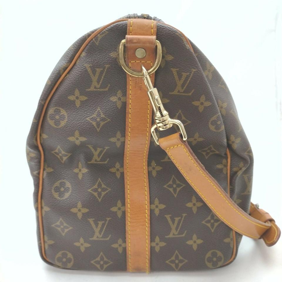 Women's Louis Vuitton Monogram Keepall Bandouliere 45 Duffle Bag with Strap 862872 