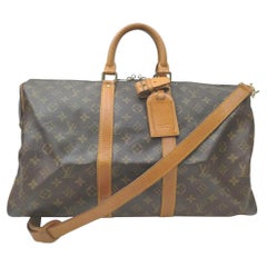 Louis Vuitton Monogram Keepall Bandouliere 45 Duffle Bag with Strap 862872 