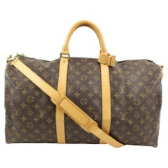 Louis Vuitton Monogram Keepall Bandouliere 50 Duffle Bag with Strap 1220lv33