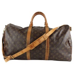 Louis Vuitton Monogram Keepall Bandouliere 50 Duffle Bag with Strap14LVS129