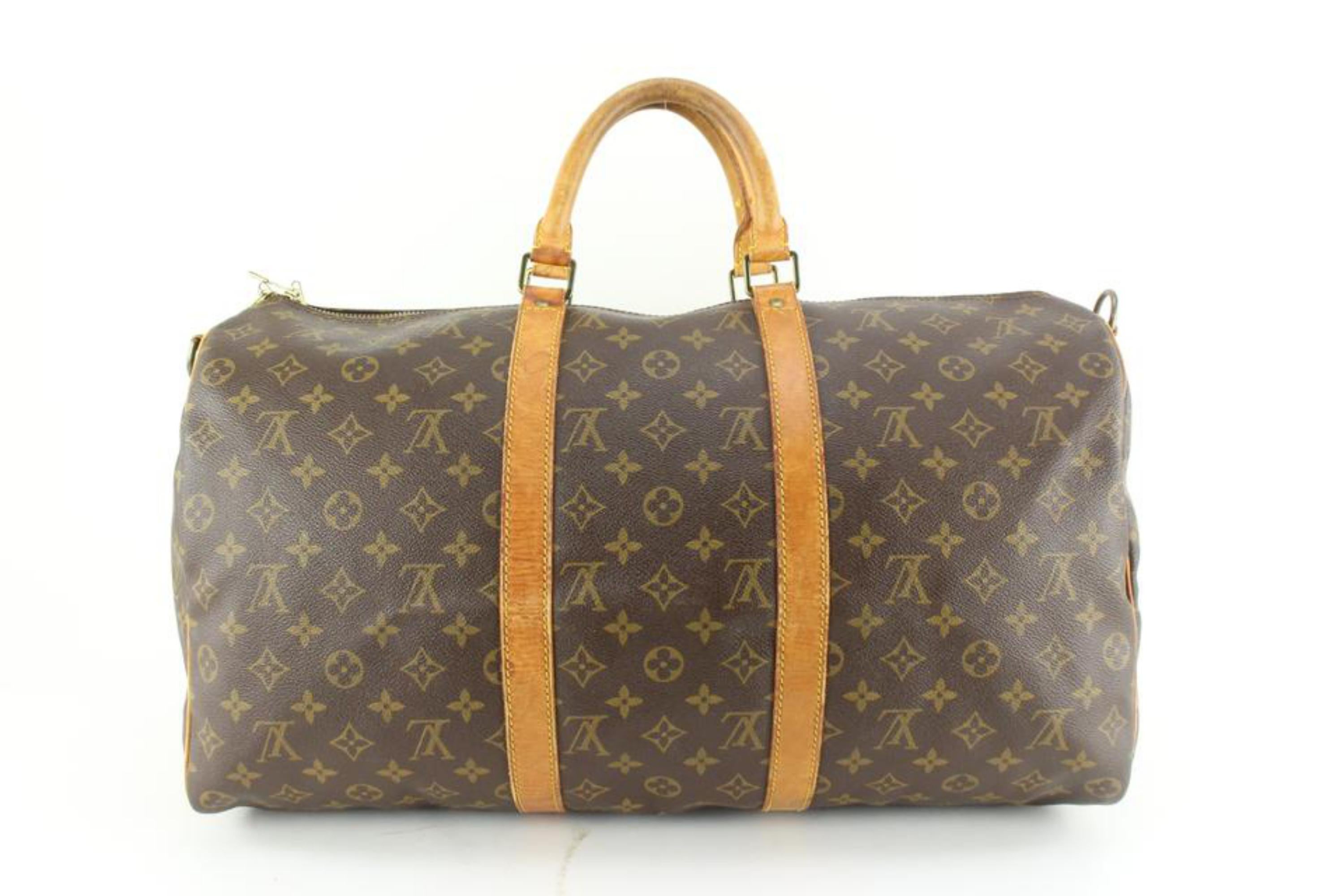 Louis Vuitton Monogram Keepall Bandouliere 50 Duffle with Strap 21lk616s For  Sale at 1stDibs