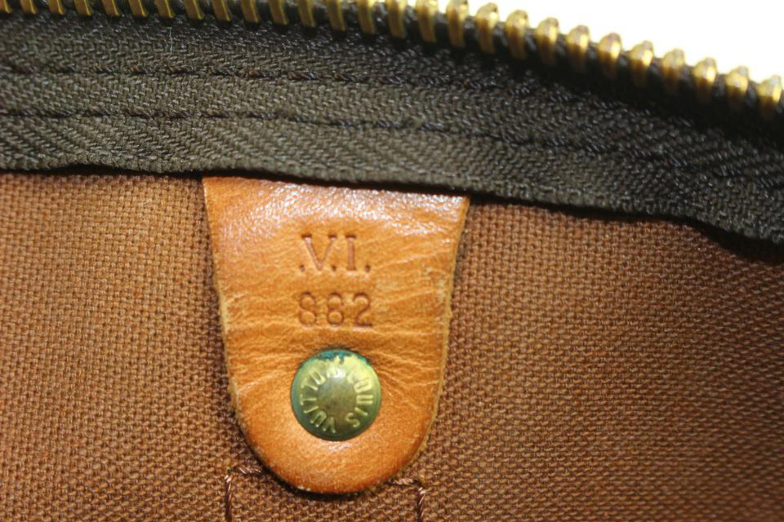 Louis Vuitton Keepall Bandouliere 55 Boston Duffle Bag 81lz422s
Code de date/Numéro de série : VI 882
Fabriqué en : France
Mesures : Longueur :  21.5