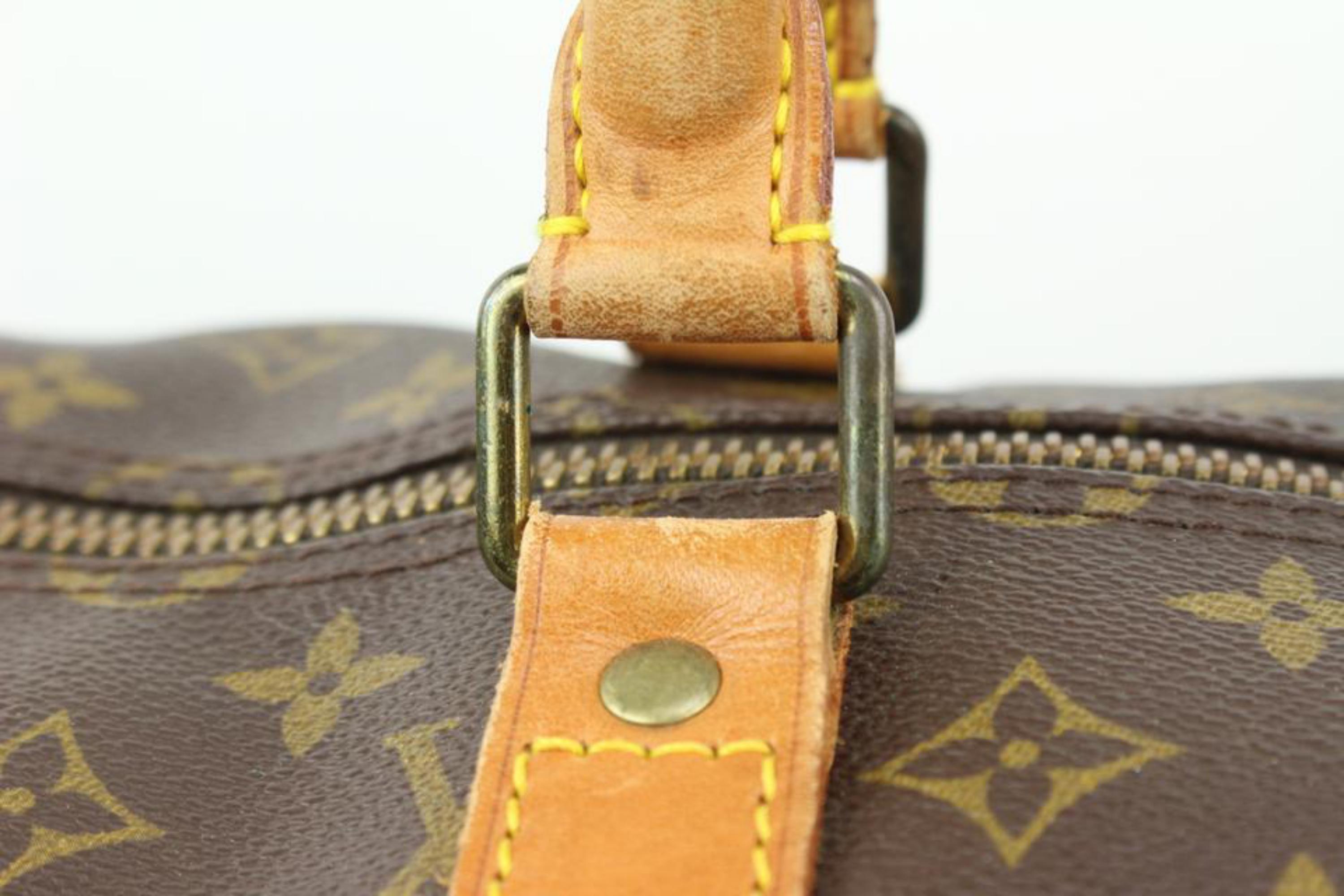 Louis Vuitton Monogram Keepall Bandouliere 55 Boston Duffle Bag 81lz422s For Sale 2