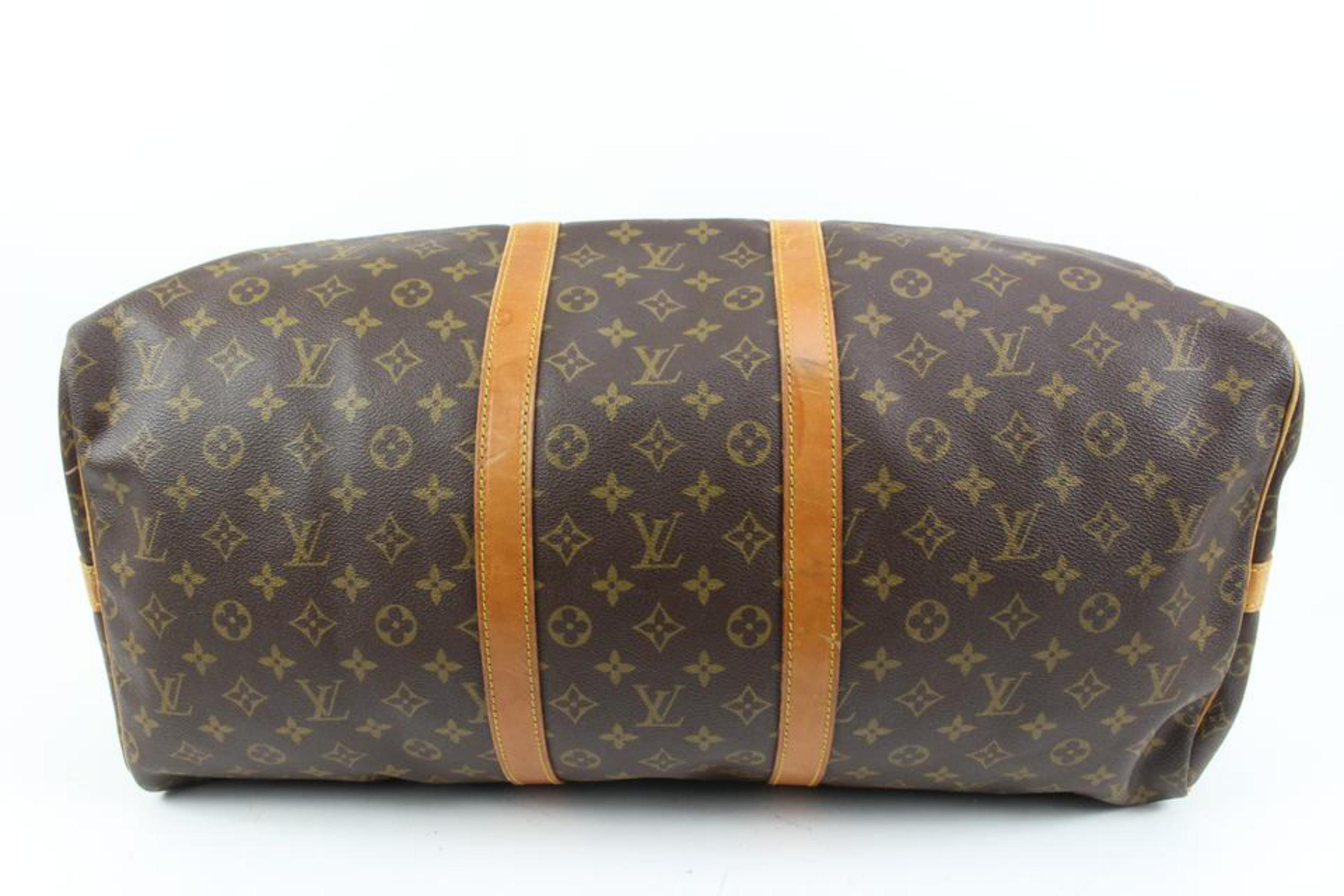 Louis Vuitton Monogram Keepall Bandouliere 55 Boston Duffle Bag 81lz422s For Sale 3