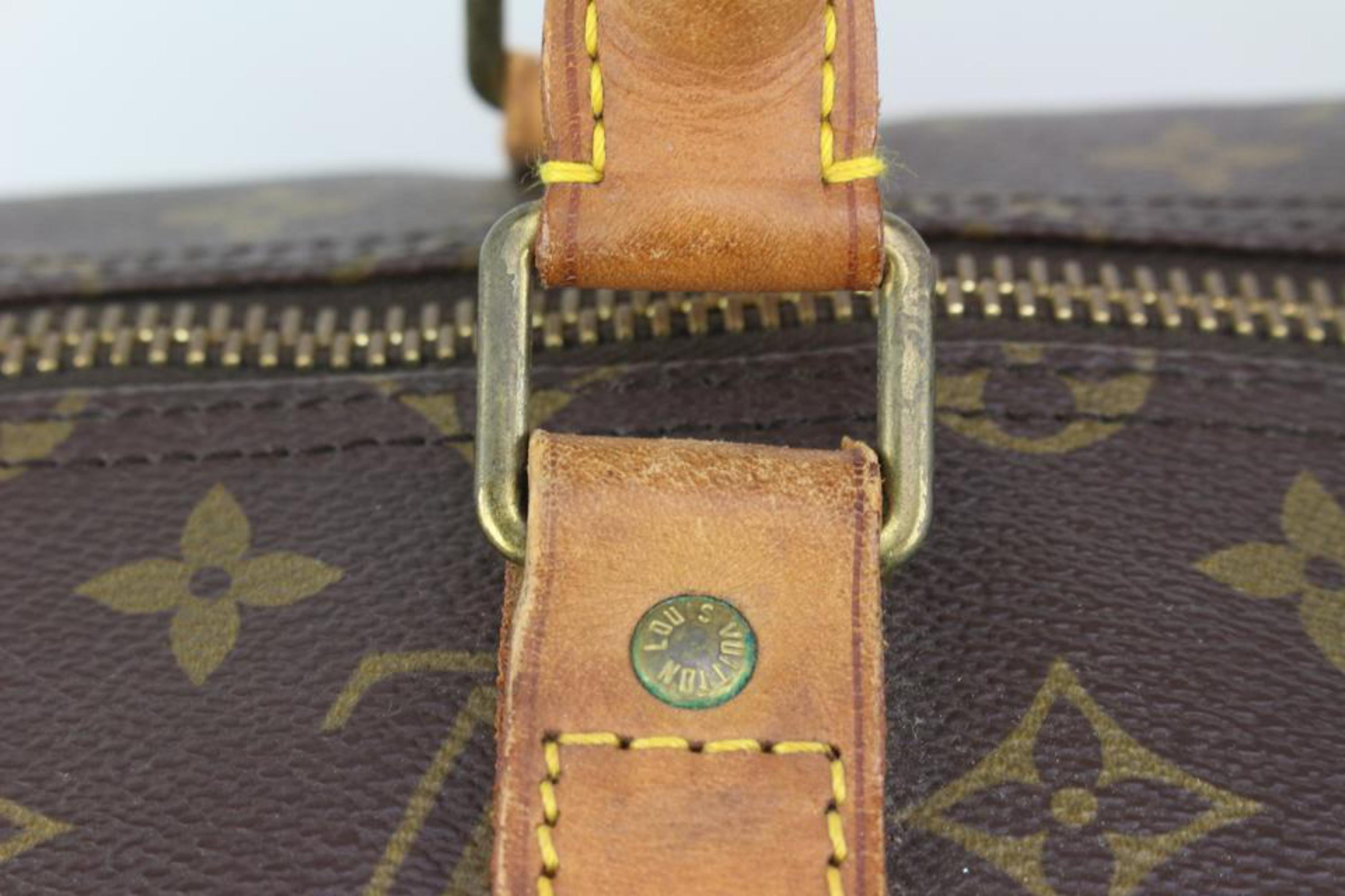 Louis Vuitton Monogram Keepall Bandouliere 55 Boston Duffle Bag with Strap 2