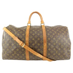 Louis Vuitton Monogram Keepall Bandouliere 55 Duffle Bag with Strap 113lv51