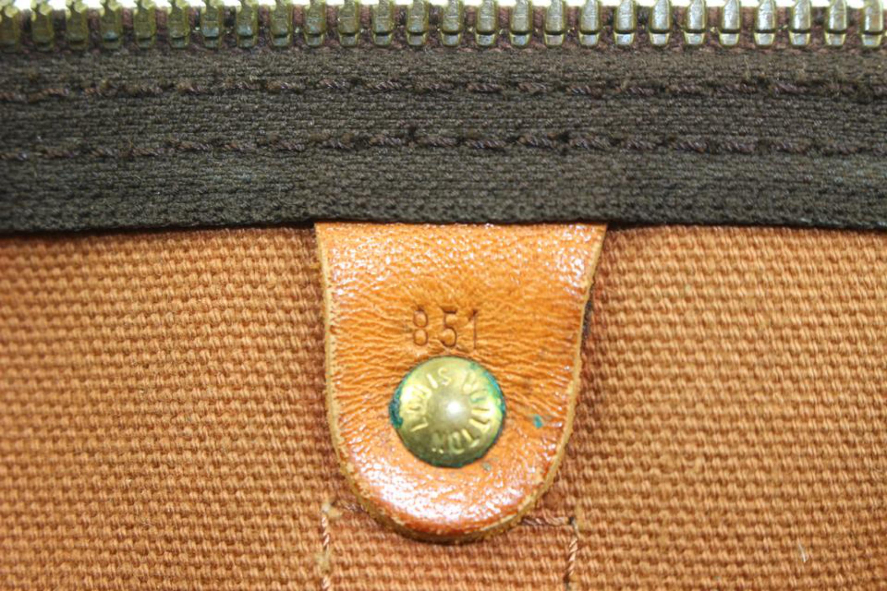 Louis Vuitton Monogram Keepall Bandouliere 55 Duffle Bag mit Riemen 15lk412s (Braun) im Angebot