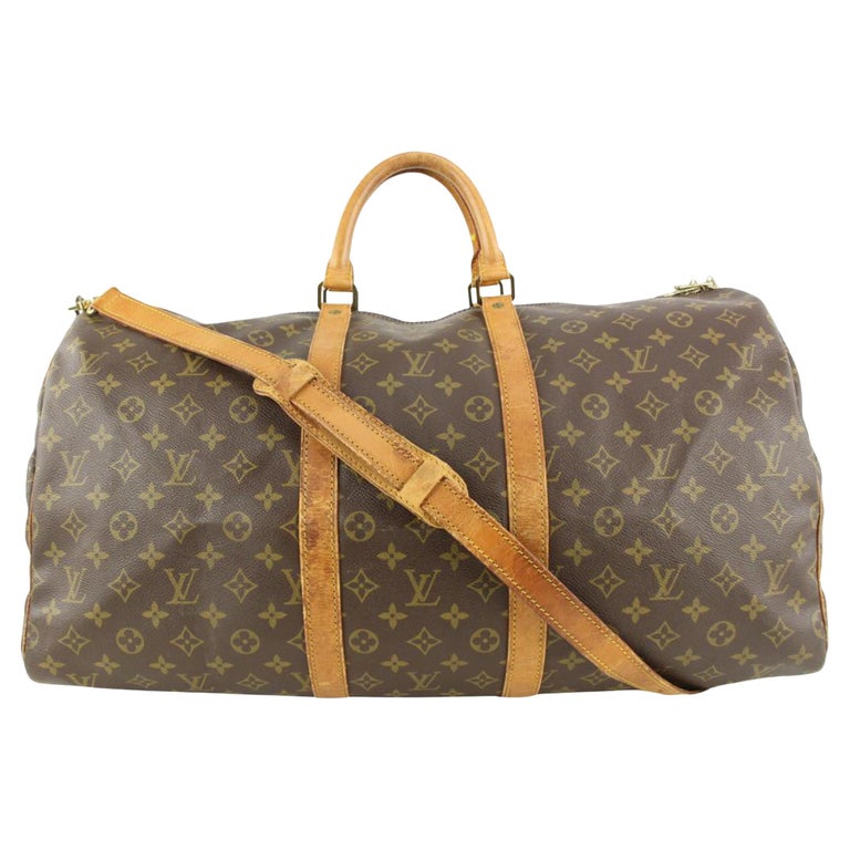 Louis Vuitton Monogram Keepall Bandouliere 55 Duffle Bag with