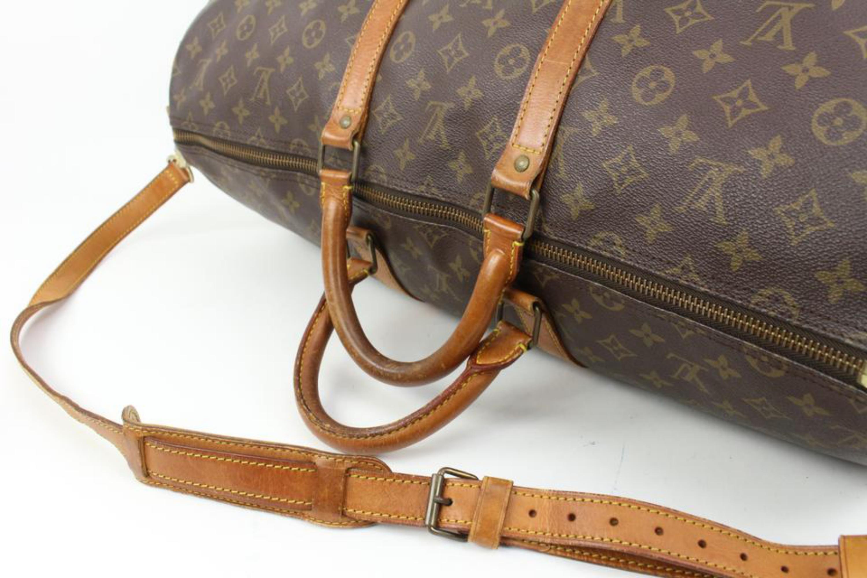 Louis Vuitton Monogram Keepall Bandouliere 55 Duffle Bag with Strap 43lz413s 1