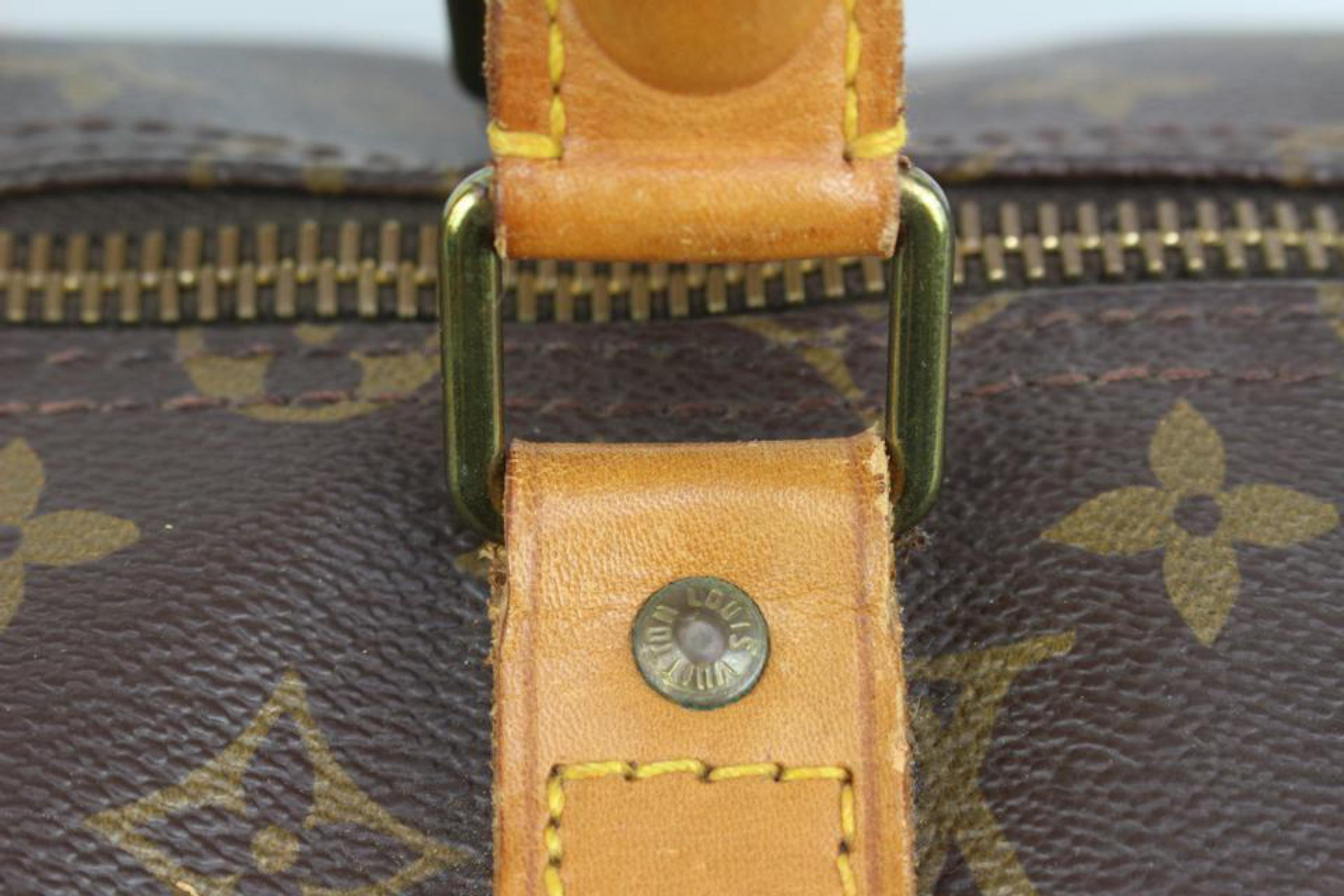 Louis Vuitton - Sac bandoulière monogrammé Keepall Bandouliere 55 avec sangle 83lk411s en vente 7
