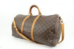 Louis Vuitton Monogram Keepall Bandouliere 55 Duffle Bag with Strap 83lk411s