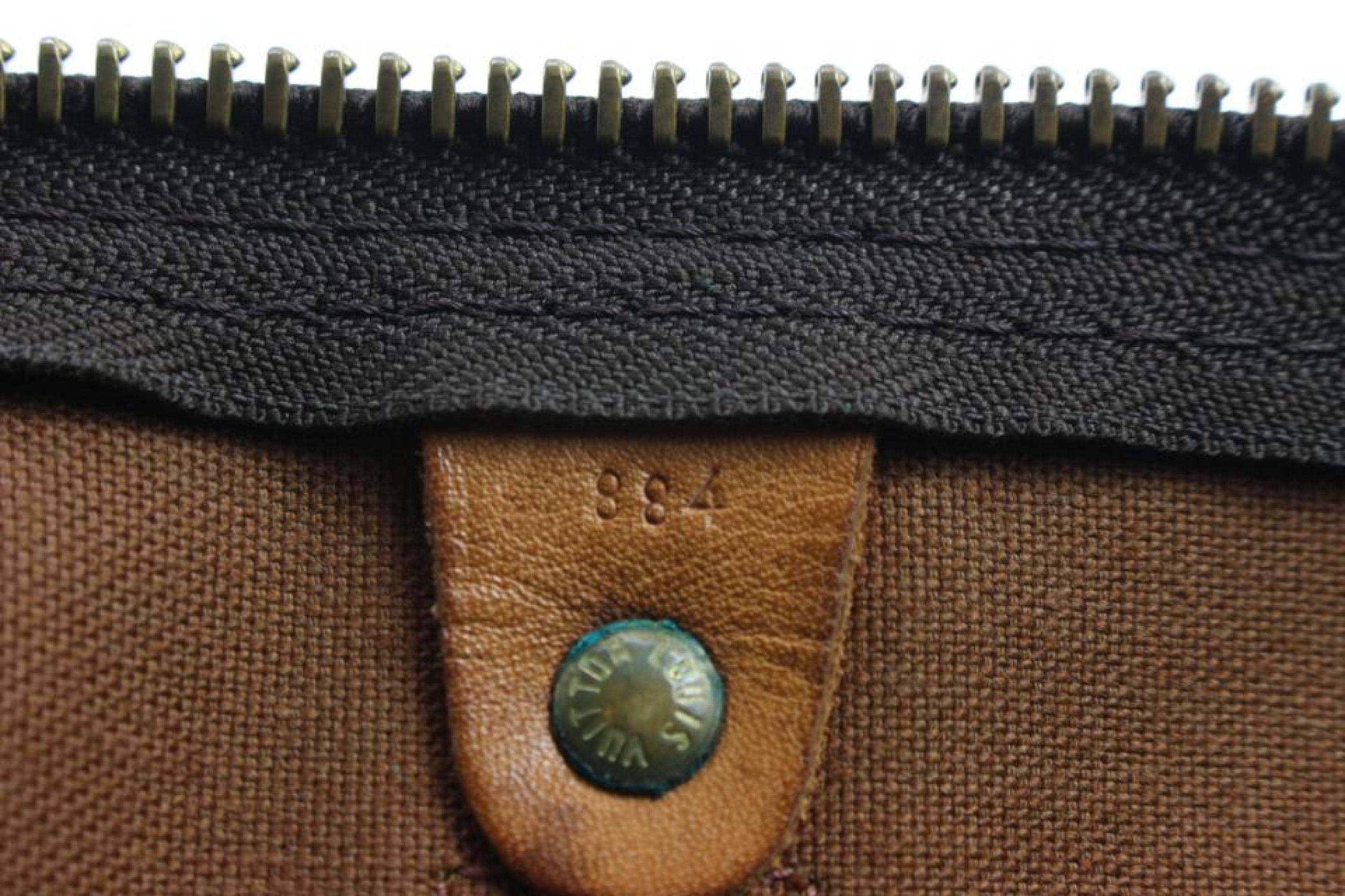 Louis Vuitton Monogram Keepall Bandouliere 55 Duffle Bag with Strap 89lv225s In Good Condition In Dix hills, NY