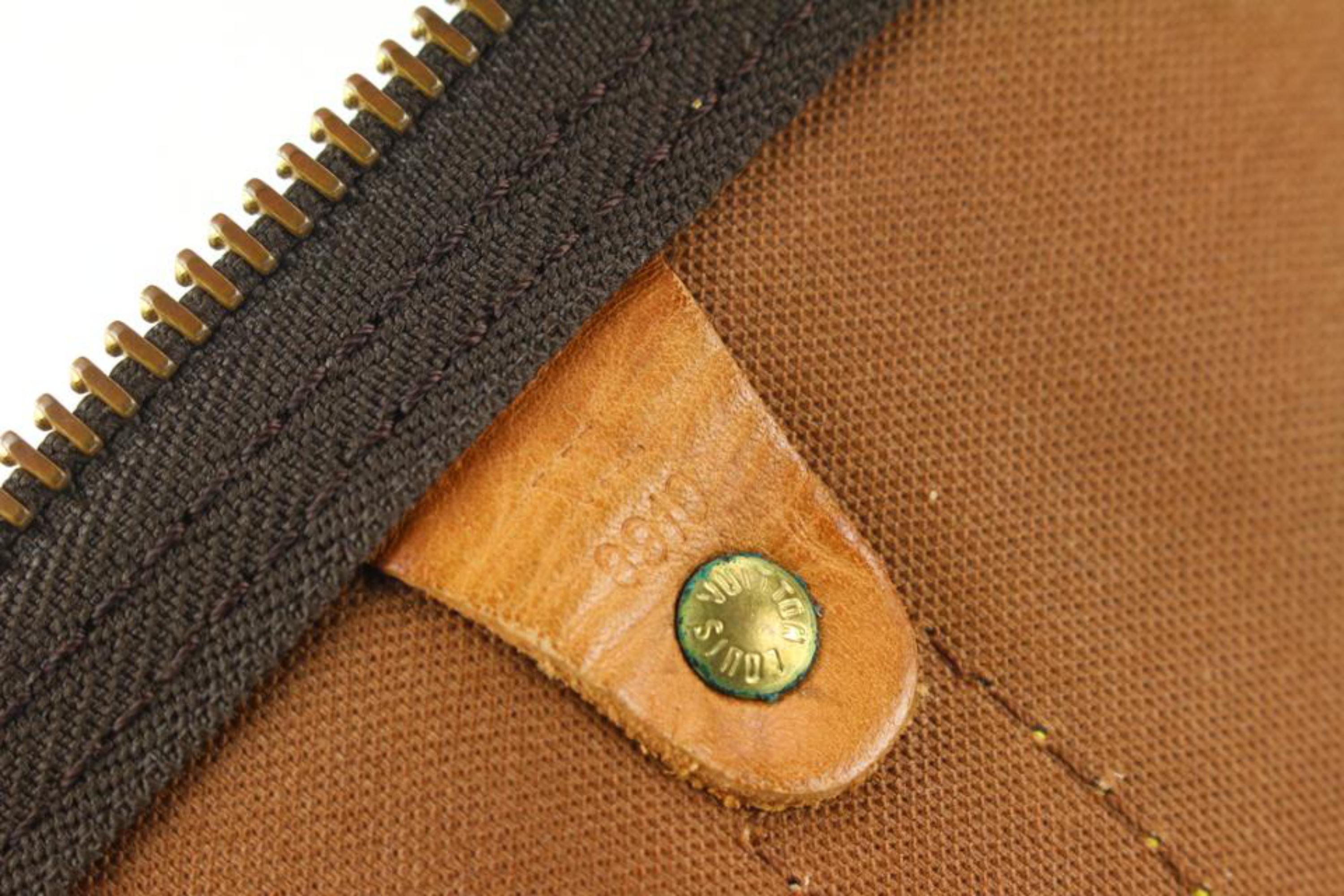 Louis Vuitton Monogram Keepall Bandouliere 55 Duffle with Strap 14lv17 5