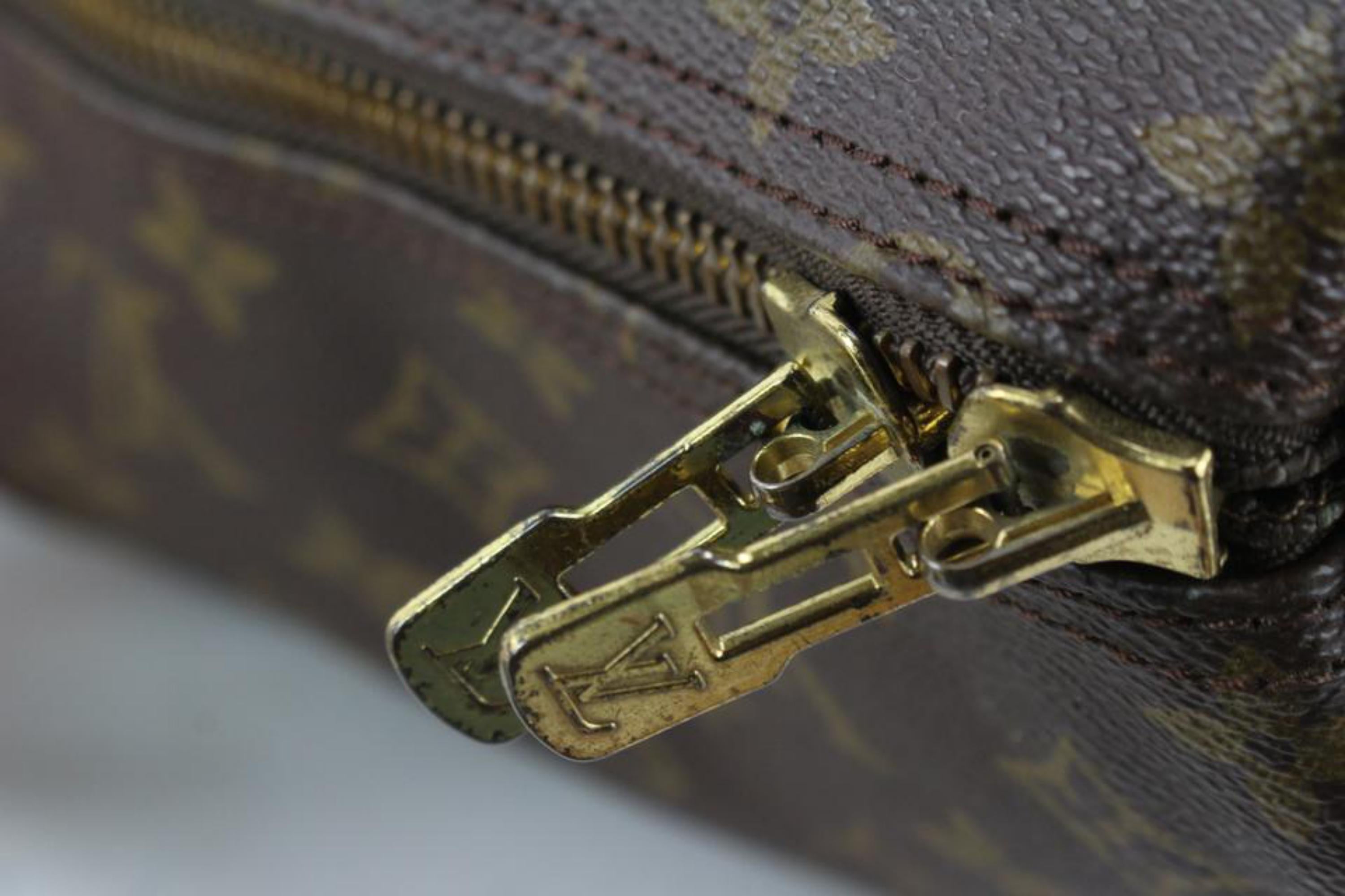 Brown Louis Vuitton Monogram Keepall Bandouliere 60 Boston Duffle Bag with Strap 63lv4
