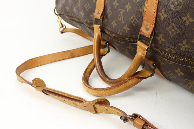 Louis Vuitton Monogram Keepall Bandouliere 60 Boston Duffle Travel Bag 30lz427s For Sale 5