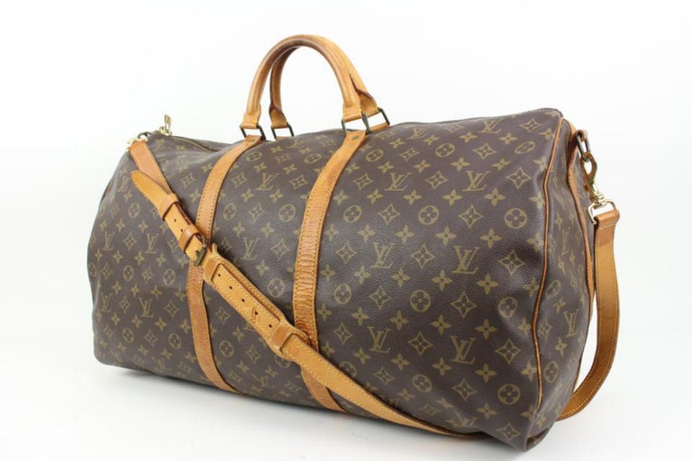 Louis Vuitton Monogram Keepall Bandouliere 60 Boston Duffle Travel Bag 30lz427s For Sale 7