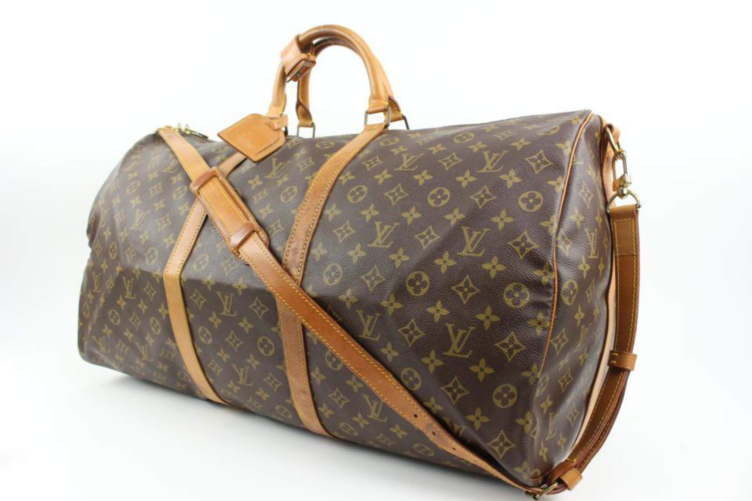 Louis Vuitton Monogram Keepall Bandouliere 60 Duffle Bag with Strap 60lv218s
Date Code/Serial Number: VI873
Made In: France
Measurements: Length:  23