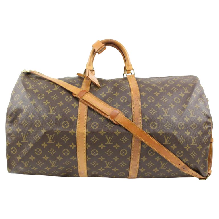 Louis Vuitton Monogram Keepall Bandouliere 60 Duffle Bag with Strap  60lv218s For Sale at 1stDibs