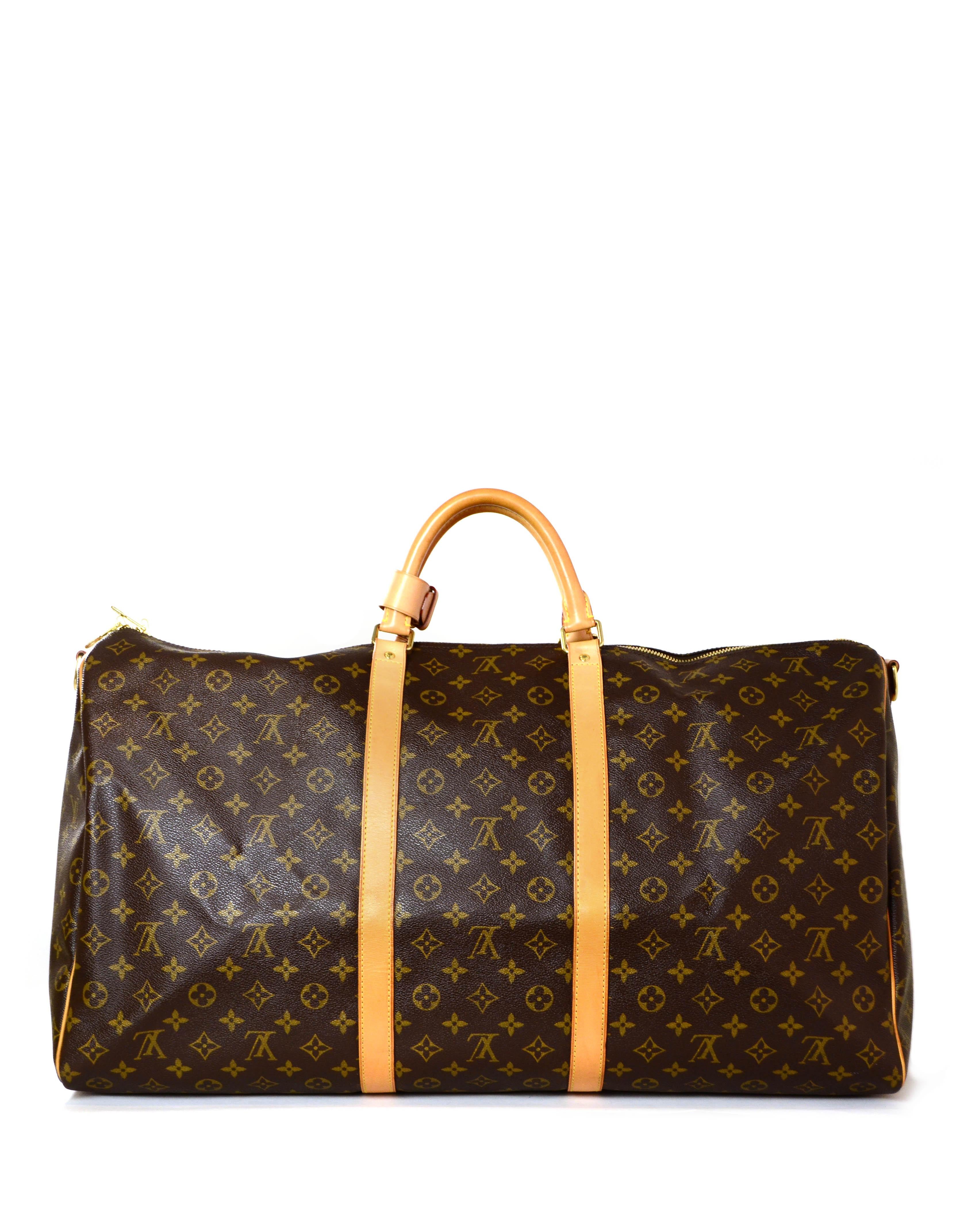 Black Louis Vuitton Monogram Keepall Bandouliere 60 Duffle Travel Bag rt. $2, 010