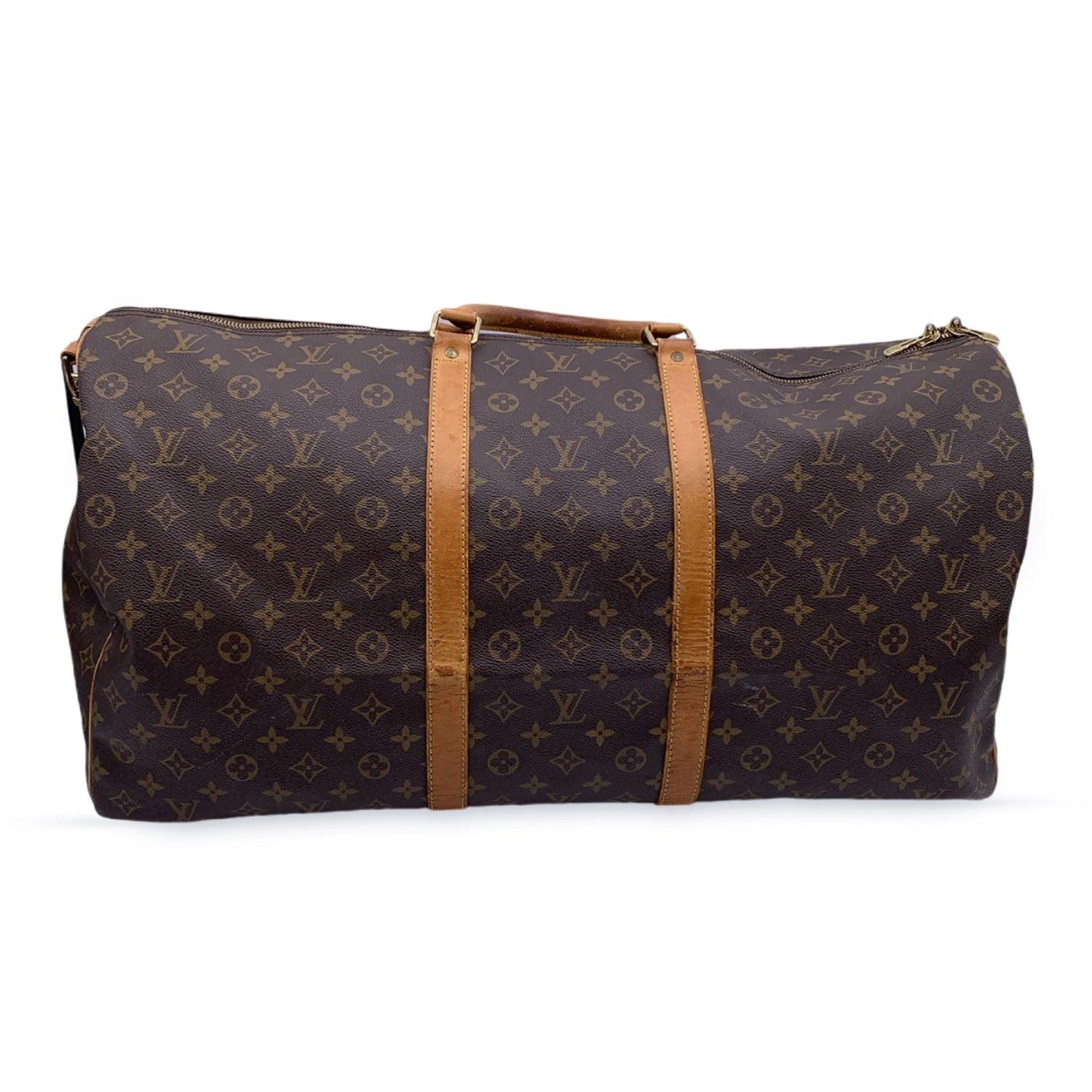Black Louis Vuitton Monogram Keepall Bandouliere 60 Travel Bag M41422
