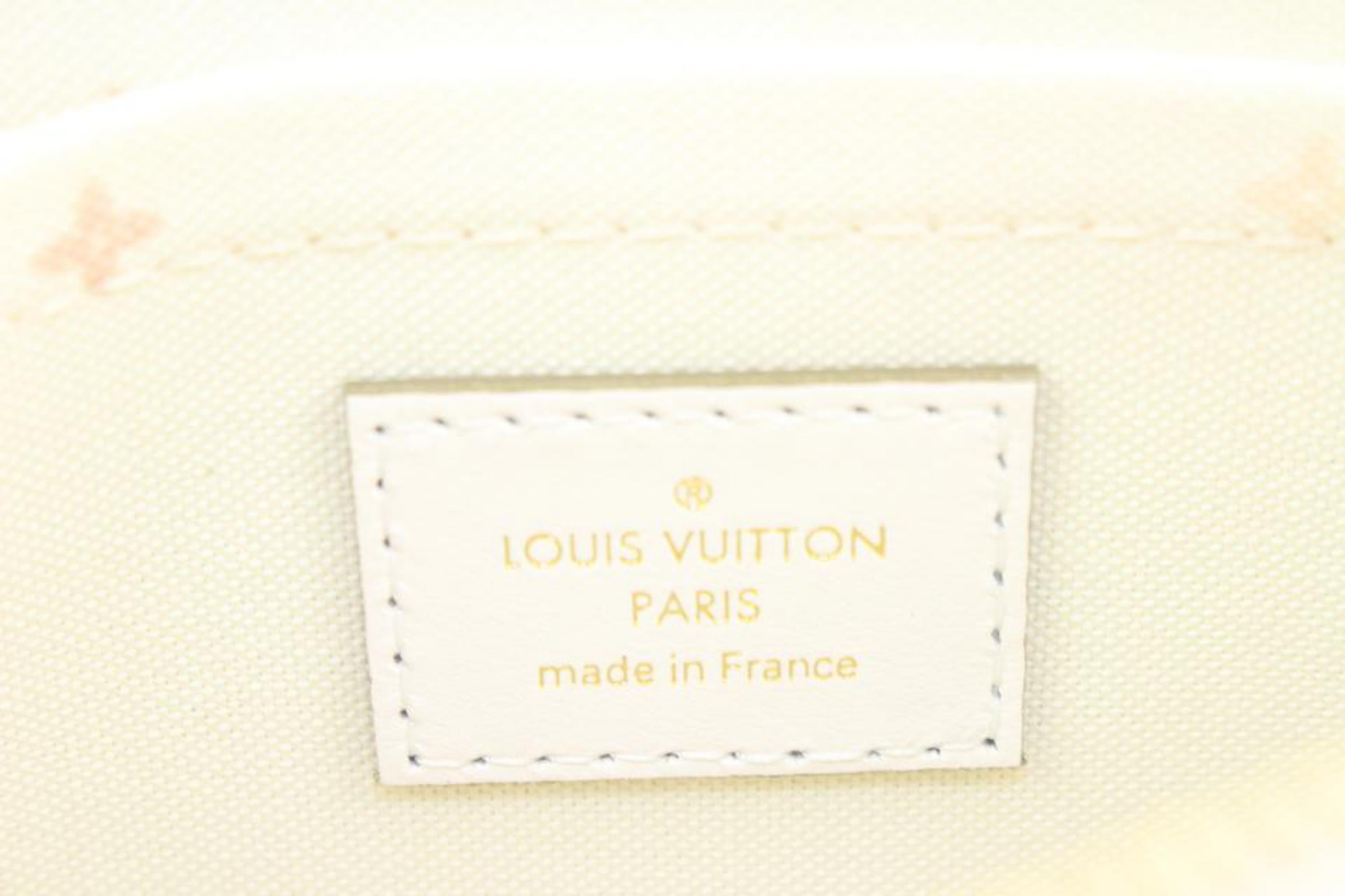 Beige Pochette monogrammée Louis Vuitton Sunset Neverfull couleur kaki avec pochette MM/GM  en vente