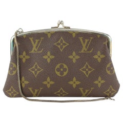 Louis Vuitton Monogram Kisslock Marais Pouch French Purse 914lv46