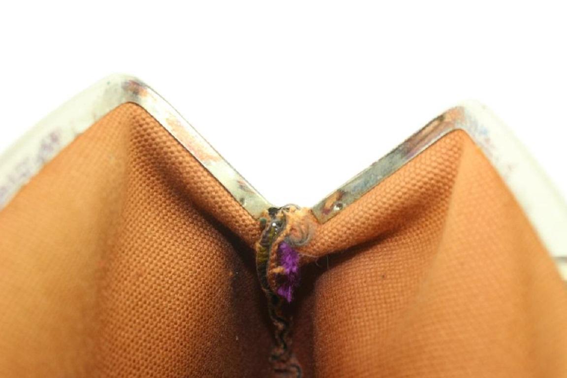 Louis Vuitton Monogram Kisslock Pouch French Twist Coin Purse 1013lv21 6
