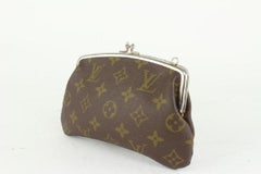 Louis Vuitton Monogram Kisslock Pouch French Twist Coin Purse 1013lv21