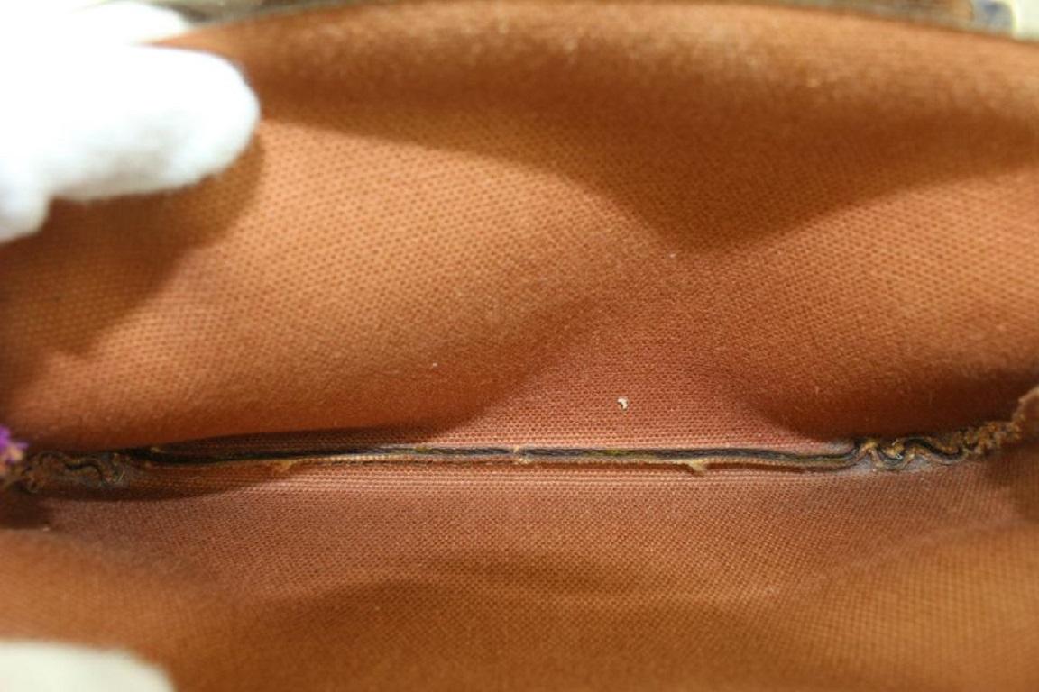 Brown Louis Vuitton Monogram Kisslock Pouch French Twist Coin Purse 1013lv21