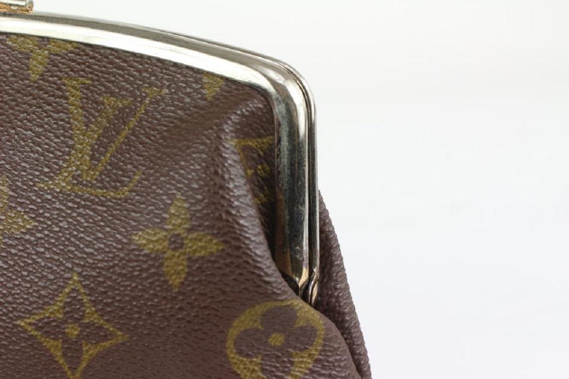Women's Louis Vuitton Monogram Kisslock Pouch French Twist Coin Purse 1013lv21