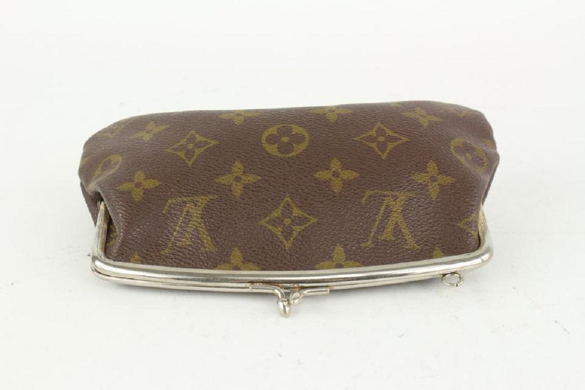 Louis Vuitton Monogram Kisslock Pouch French Twist Coin Purse 1013lv21 1