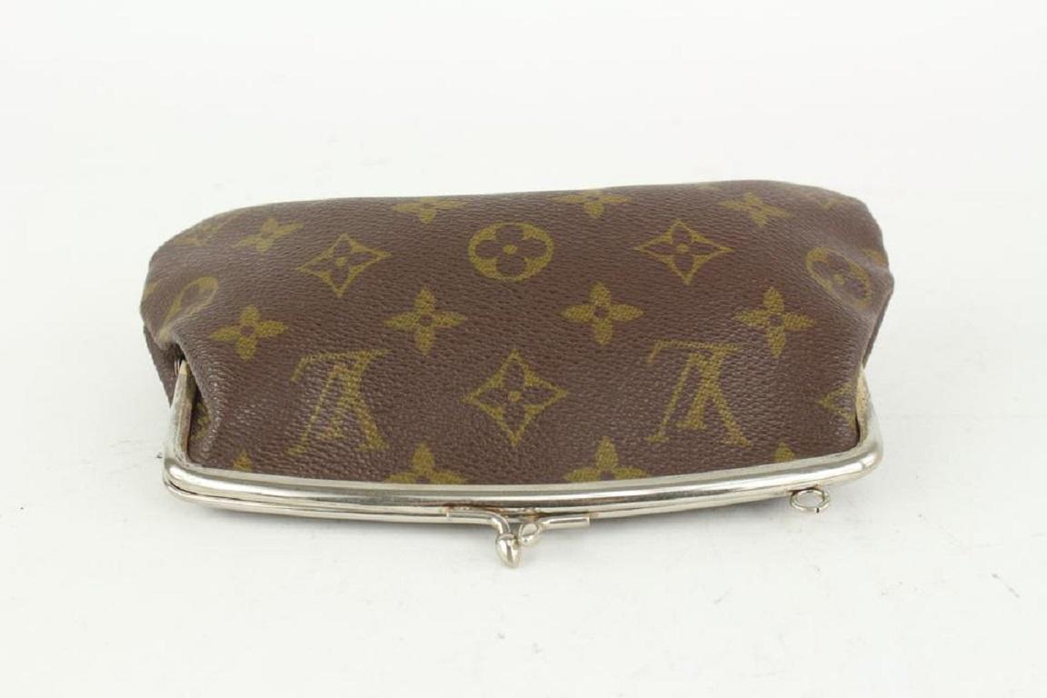 Louis Vuitton Monogram Kisslock Pouch French Twist Coin Purse 1013lv21  1