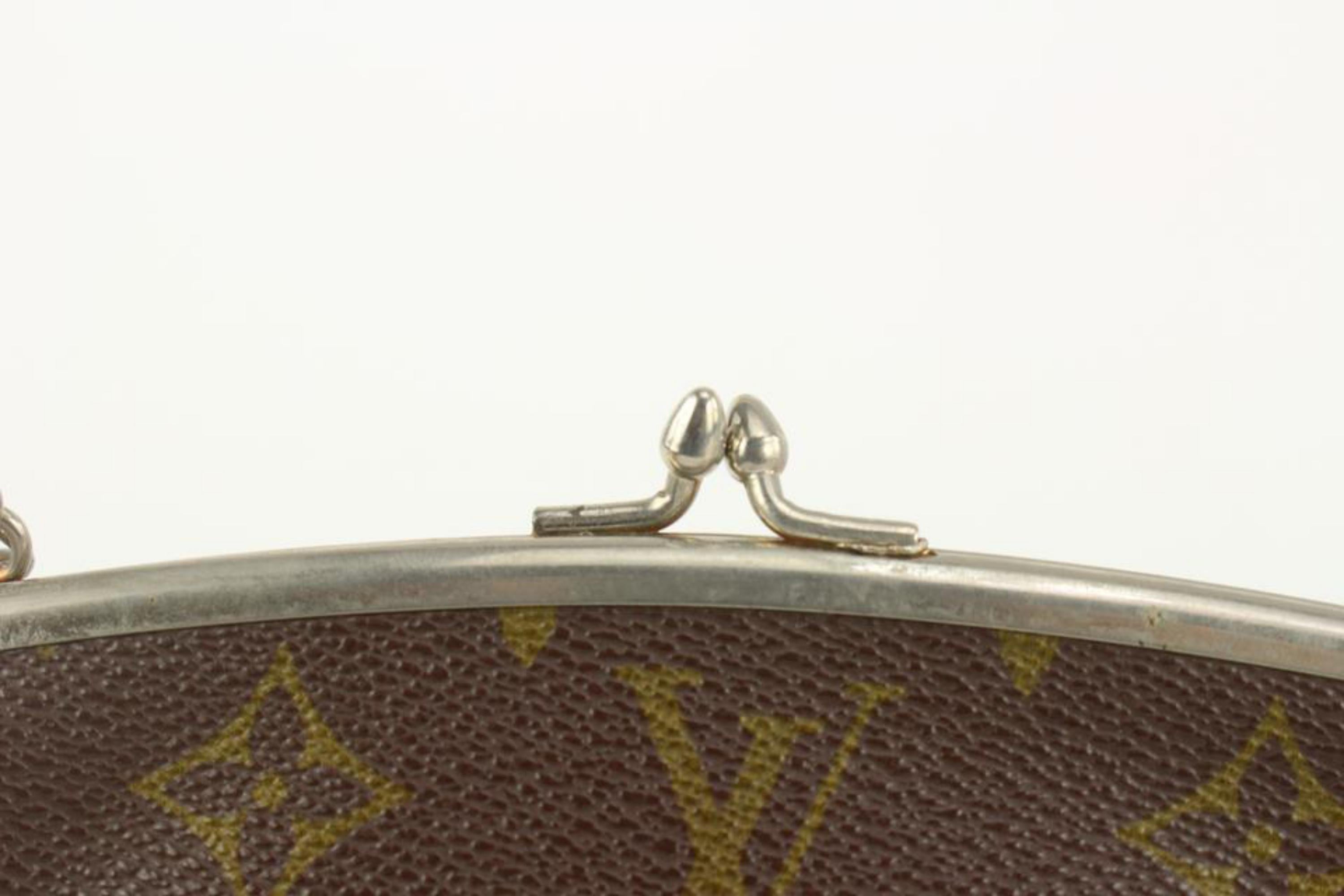 Louis Vuitton Monogram Kisslock Pouch Französisch Twist Geldbörse 123lv37 5